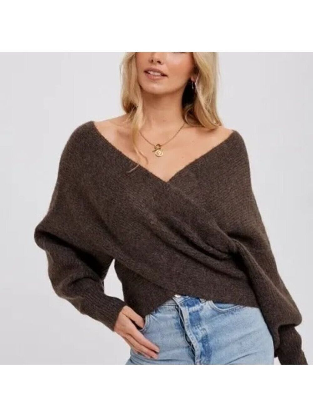 CLEAR OUT!!! Crossover Ribbed Pullover